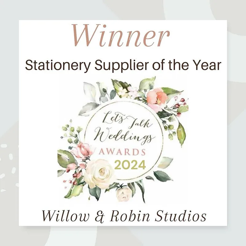 Stationery Supplier of the Year Willow and Robin