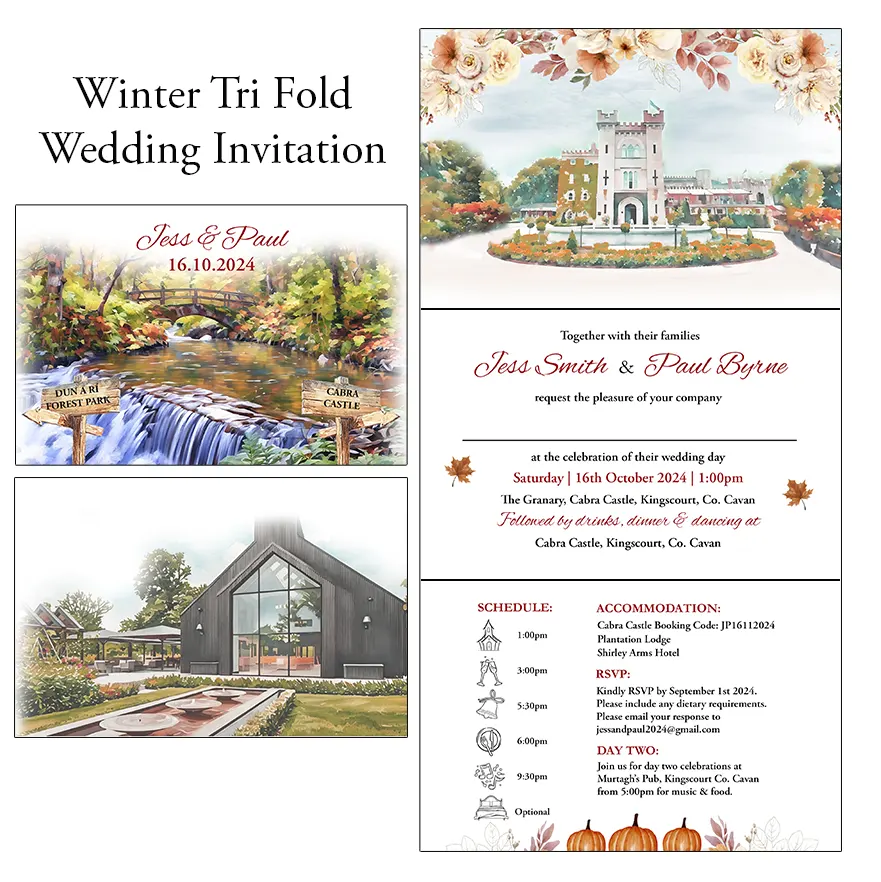 Autumn Tri Fold Invitation