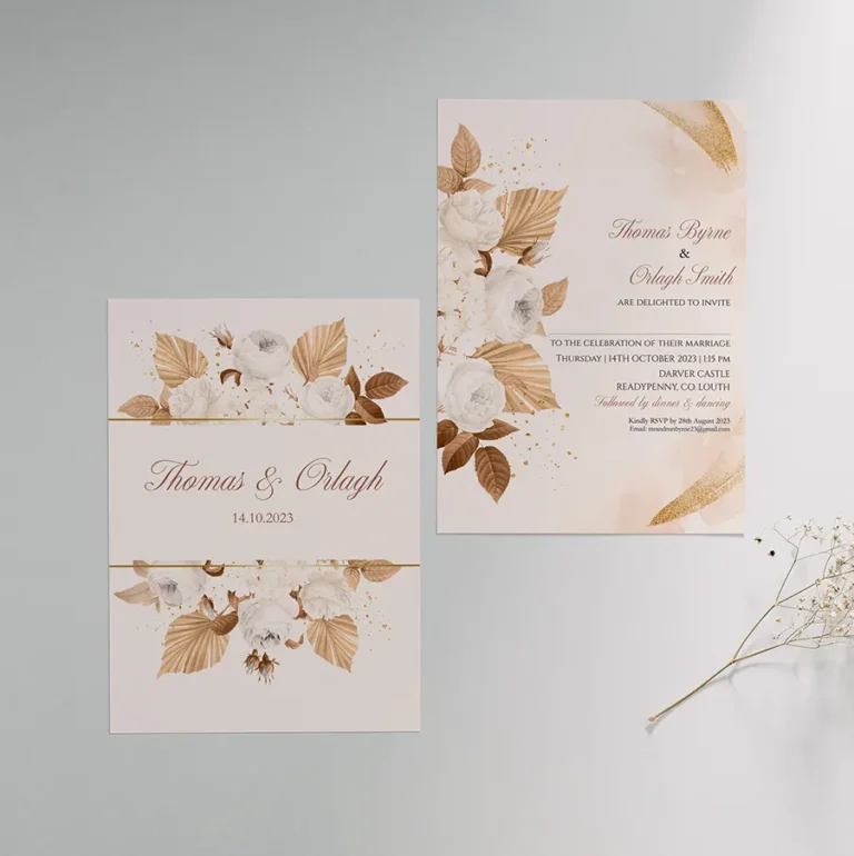 Boho Autumnal Wedding Invite