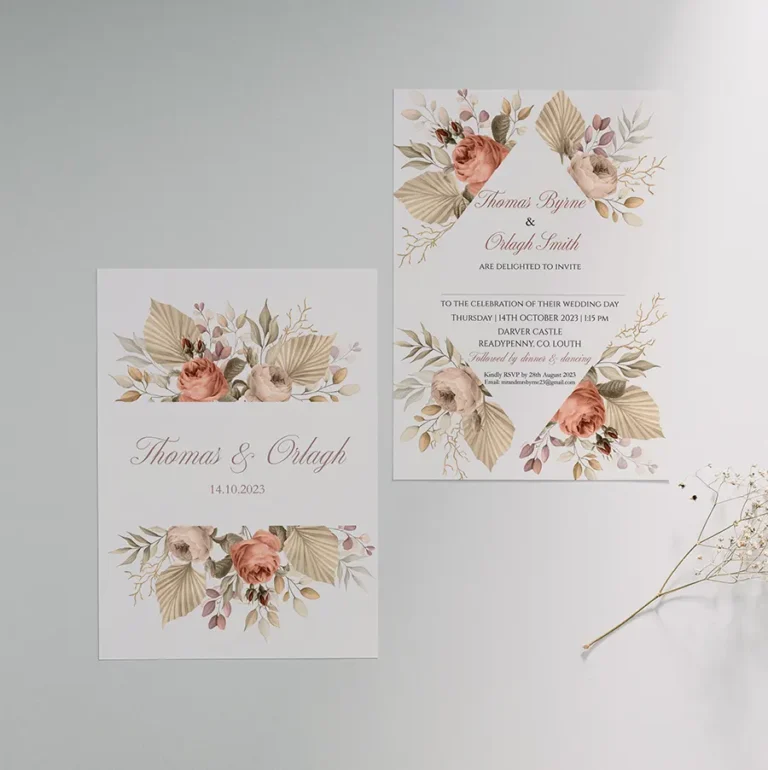 Boho Autumnal Wedding Invitation