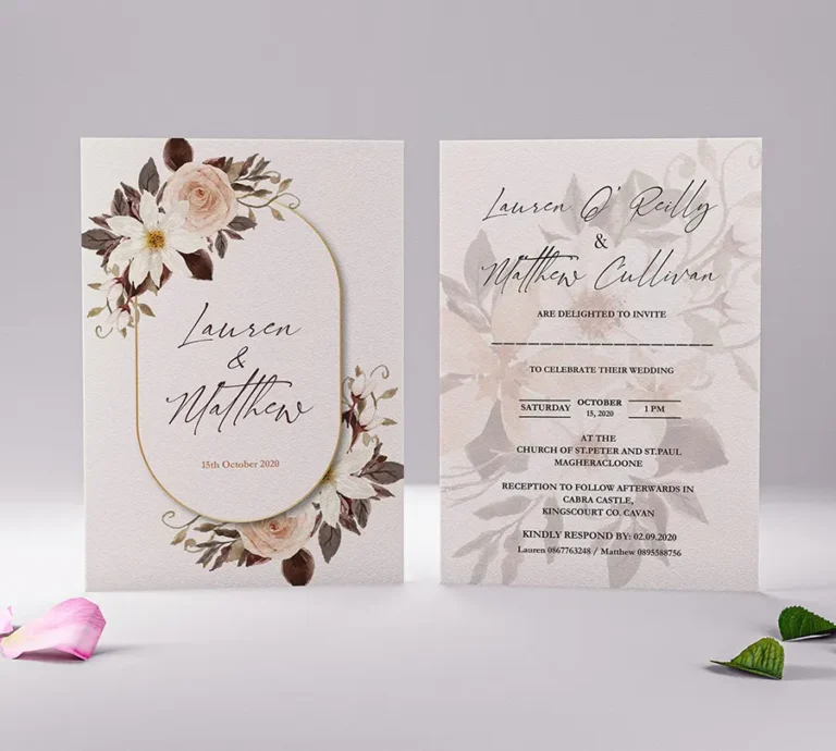 Boho Autumnal Wedding Invite