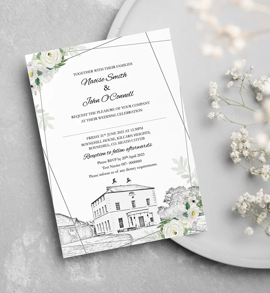 Boynehill House Wedding Invitation