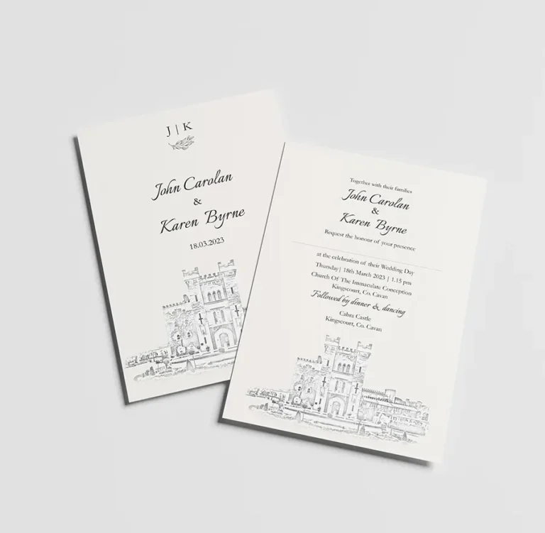 Cabra Castle Wedding Invitation
