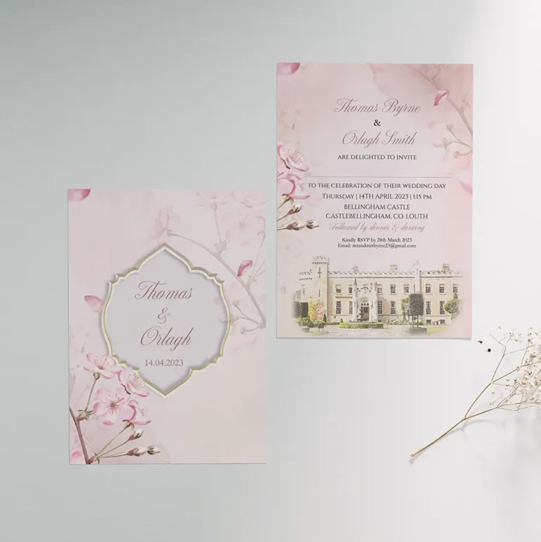 Cherry Blossom Wedding Invitation