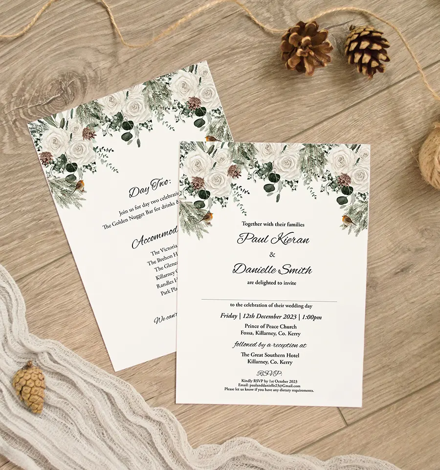 Christmas Wedding Invitation