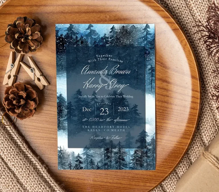 Christmas Tree Wedding Invitation
