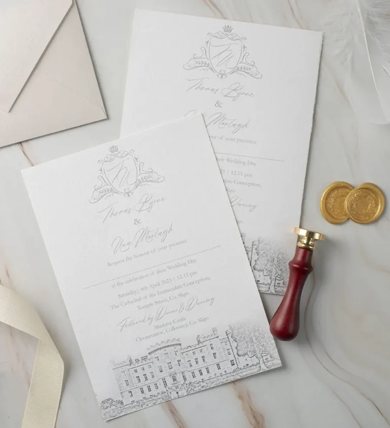 Classic Wedding Invitation with Crest