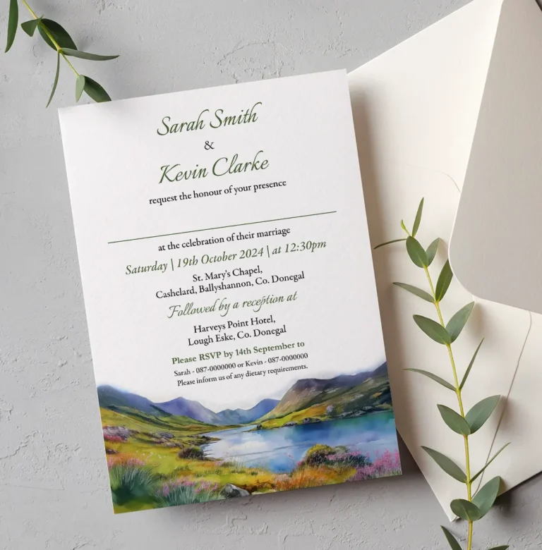 Irish Scenery wedding invitation