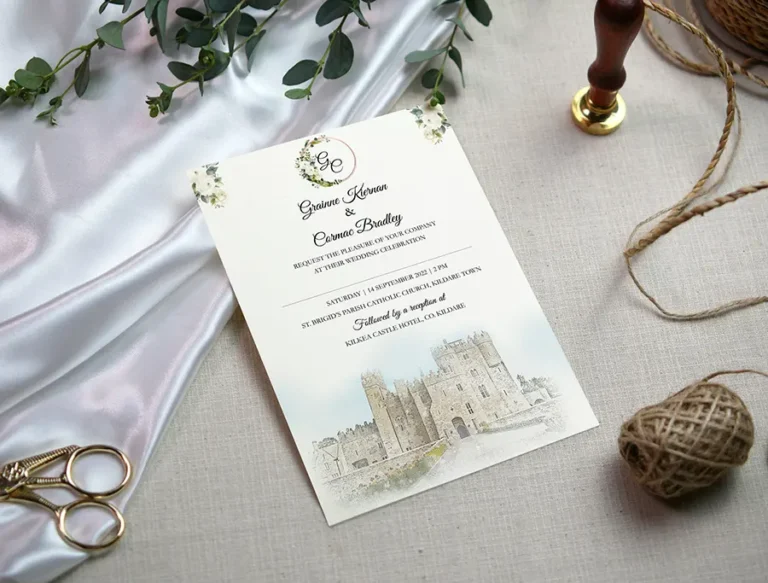 Kilkea Castle Wedding Invitation