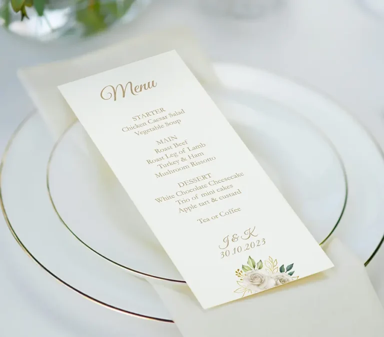 Wedding Menu Design