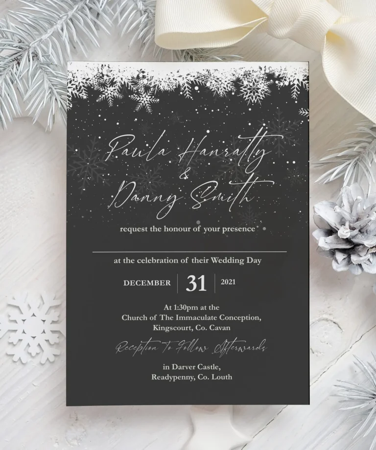 New Years Eve Sparkle Wedding Invitation
