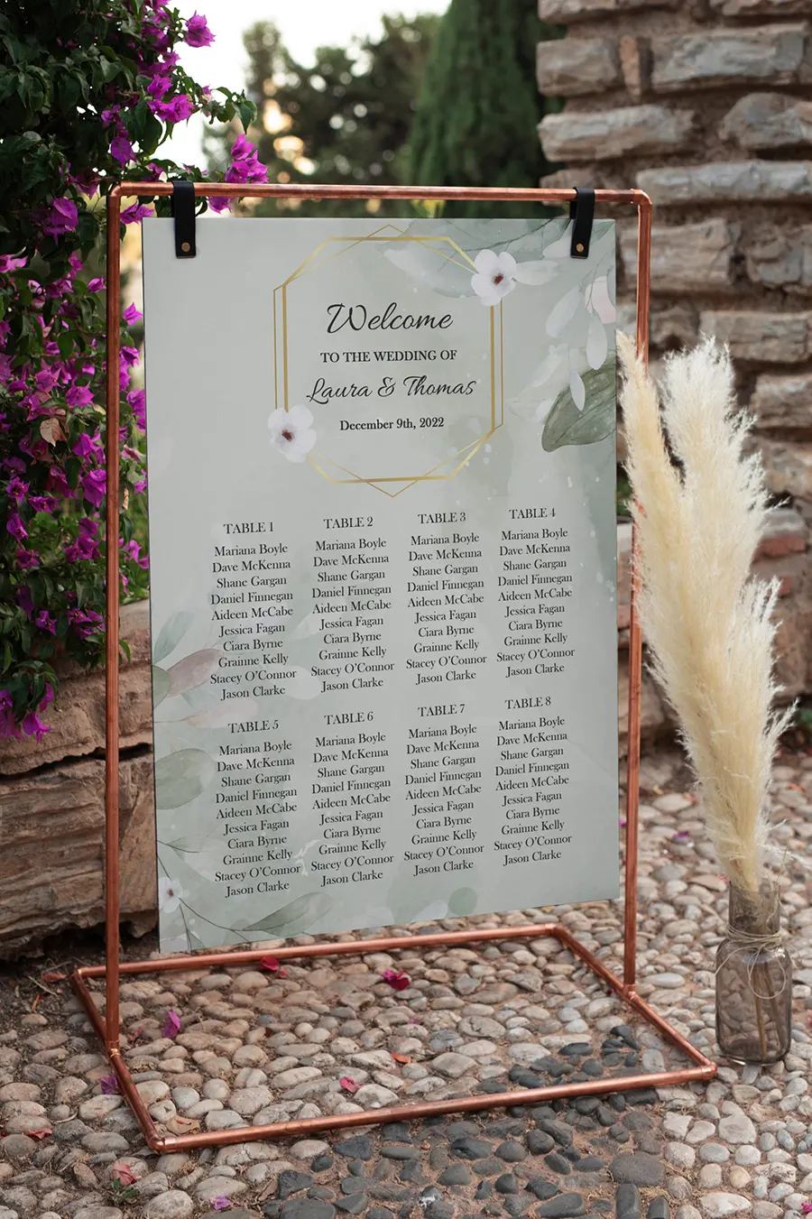 Bespoke Wedding Table Plan