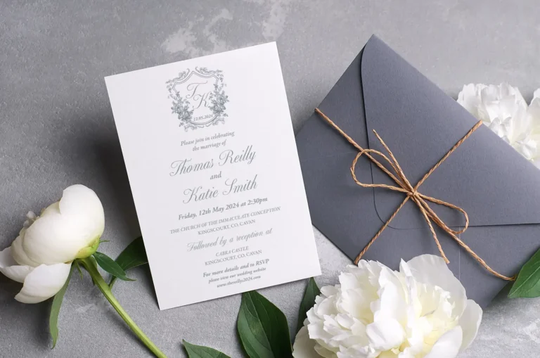 Simple Crest Wedding Invitation