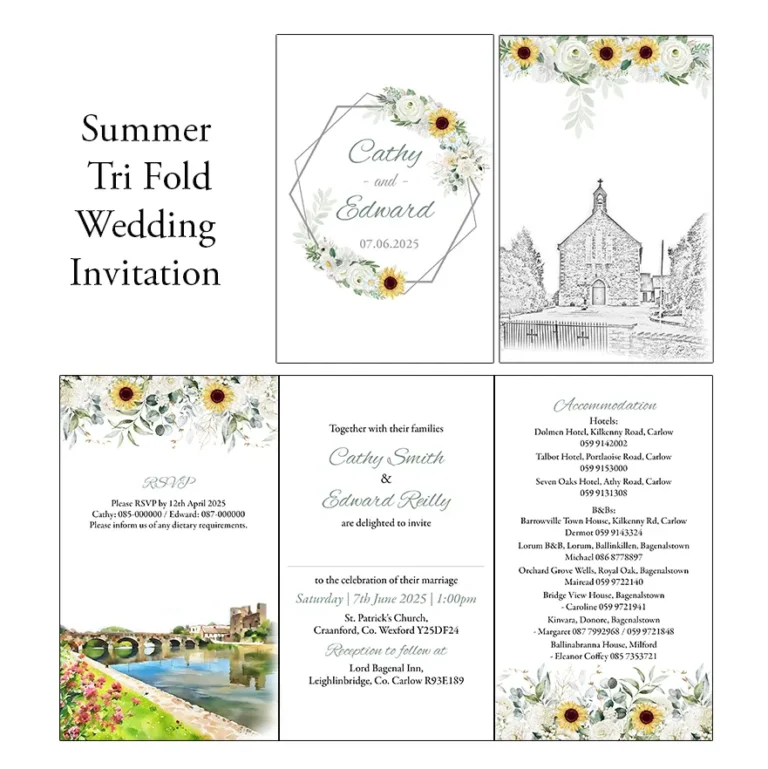 Summer Tri Fold Invitation