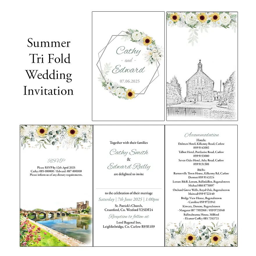 Summer Tri Fold Invitation