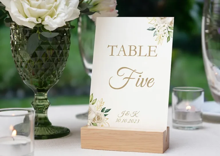 Numbers Wedding Table Settings