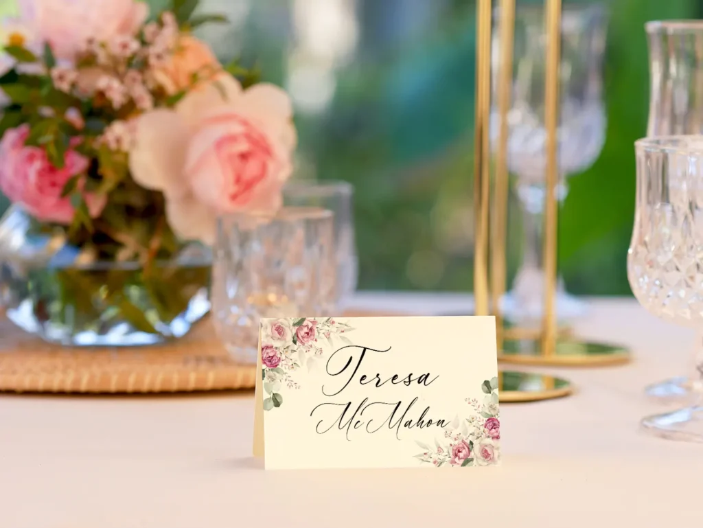 Names Wedding Table Settings