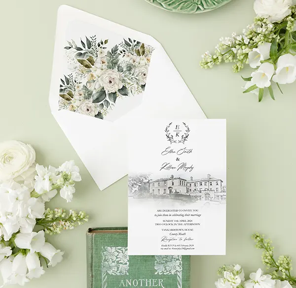 Tankardstown House Wedding Invitation