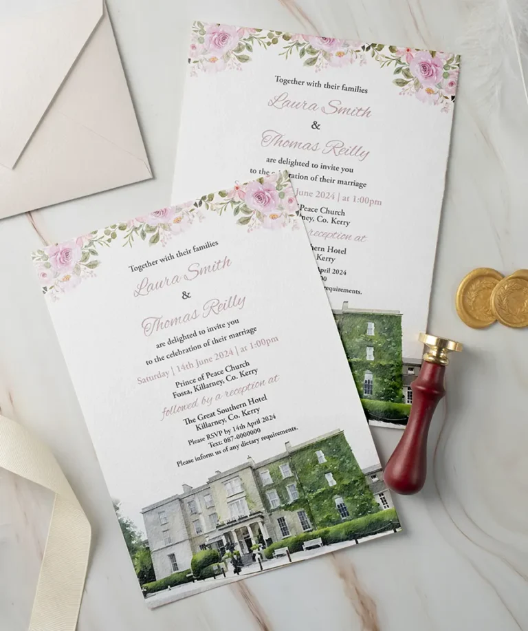 The Great Southern Hotel Killarney Wedding Invitation