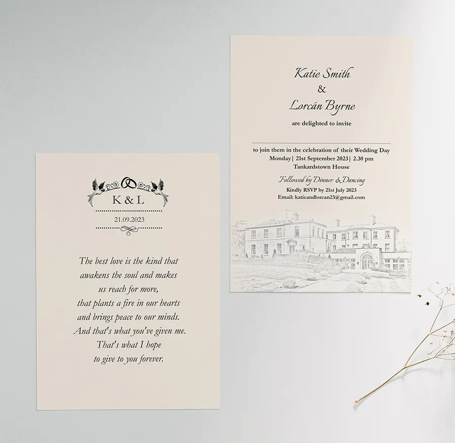 The Notebook Wedding Invitations