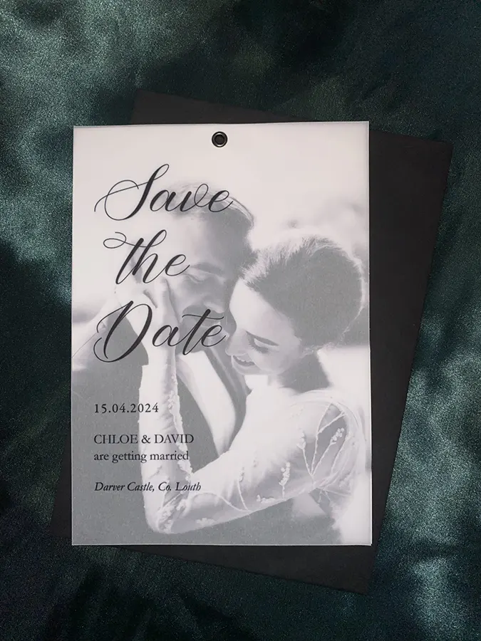 Vellum Save The Date Wedding Invitations