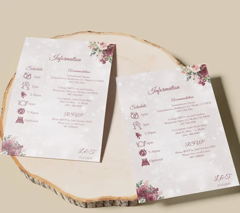 Wedding Information Cards