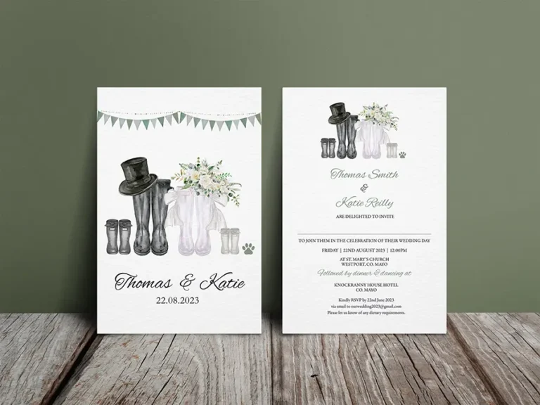 Wedding Wellies Family Wedding Invitations