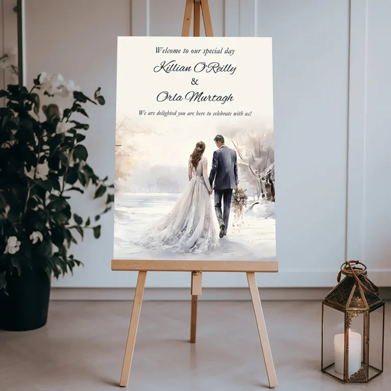 Bespoke Wedding Welcome Signs winter