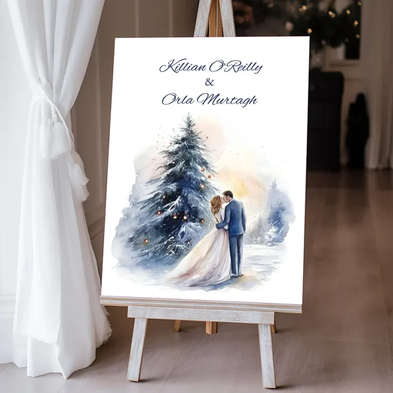 Bespoke Wedding Welcome Signs Winter