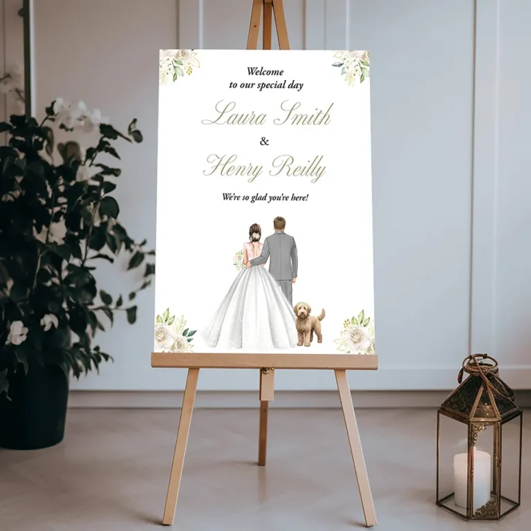 Bespoke Wedding Welcome Signs dog