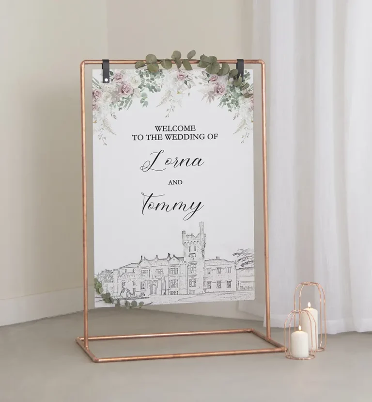 Bespoke Wedding Welcome Signs Florals