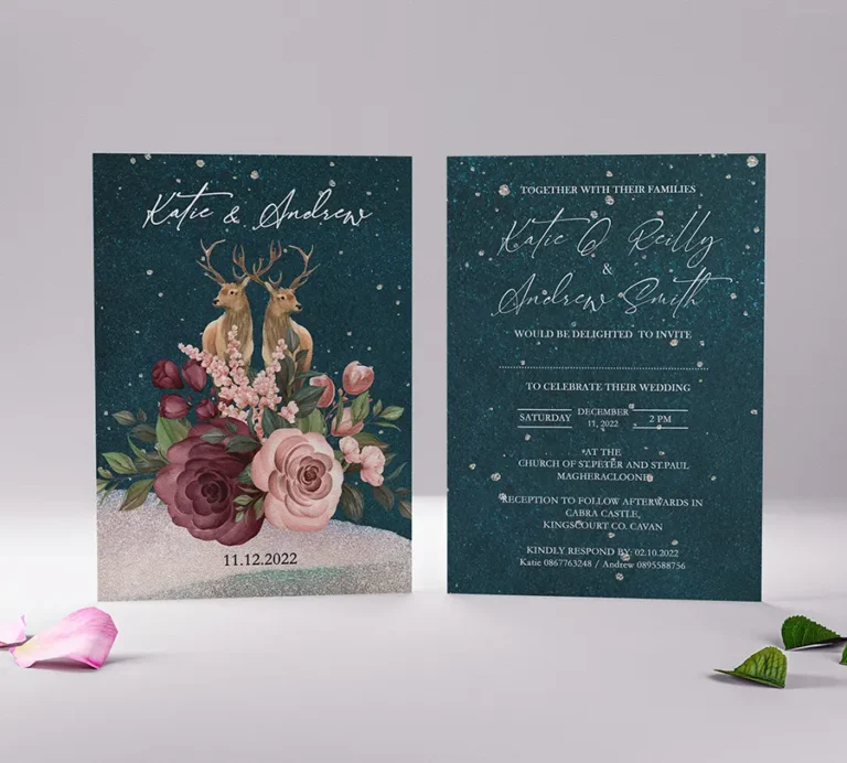 Winter Family Wedding Invitation