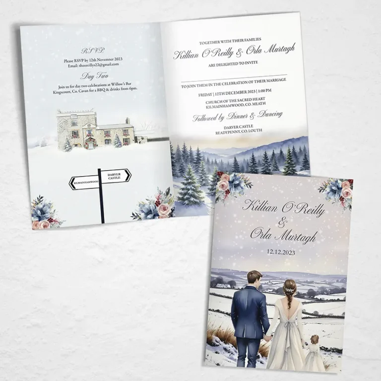 Winter Family Wedding Invitations