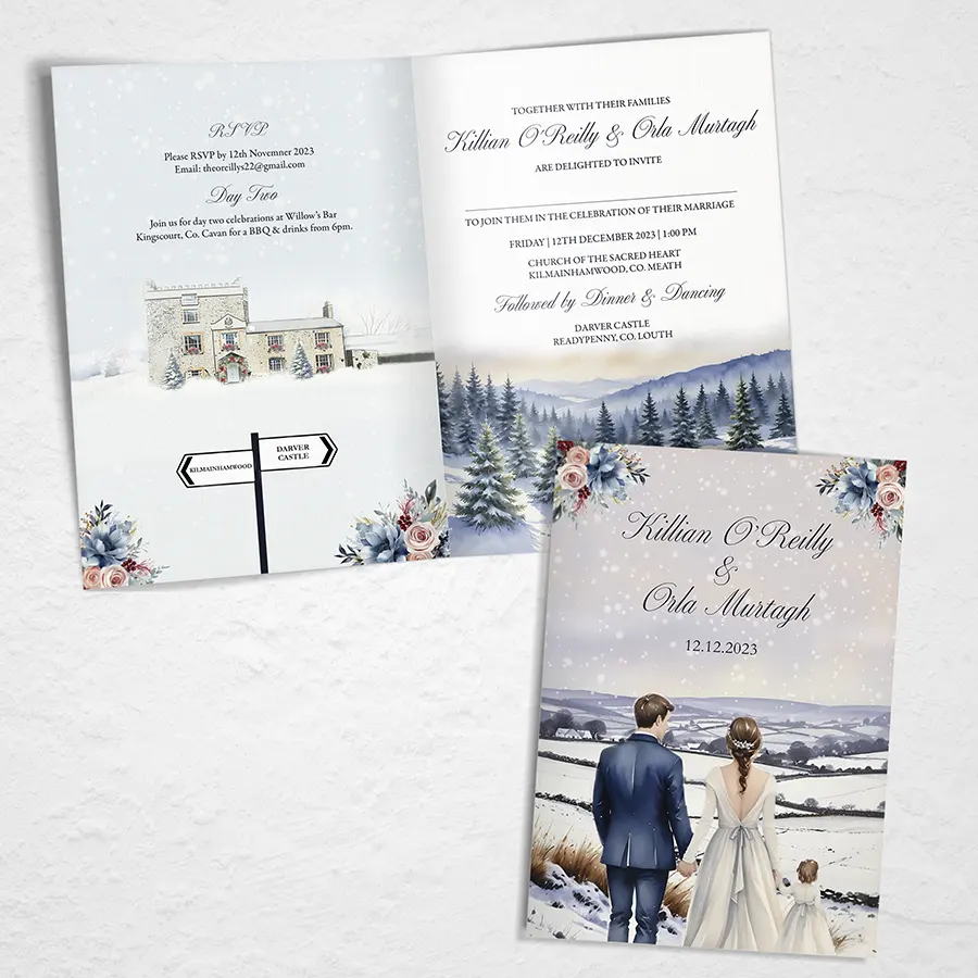 Winter Family Wedding Invitations