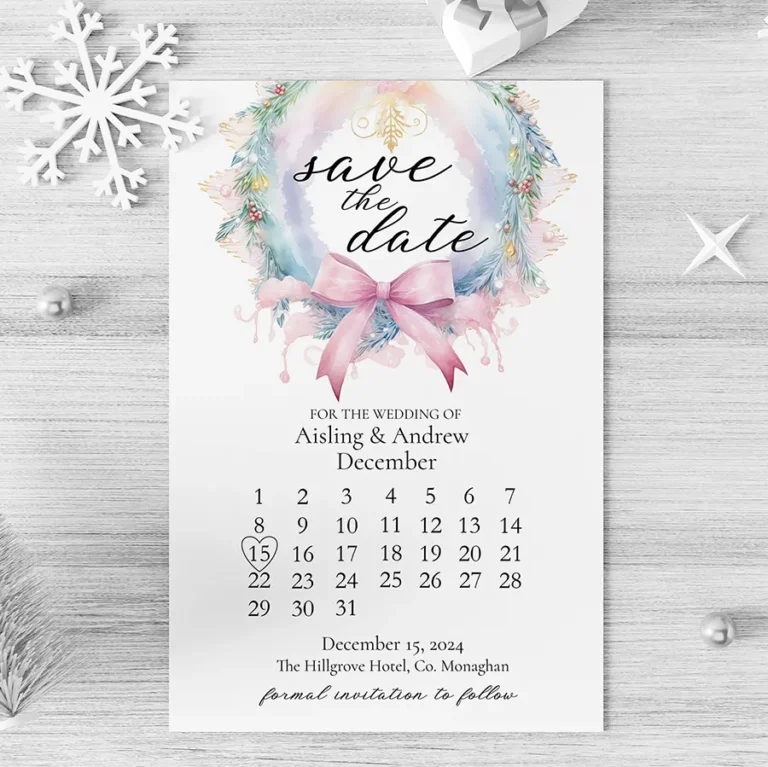 Winter Save The Date Wedding Invitations