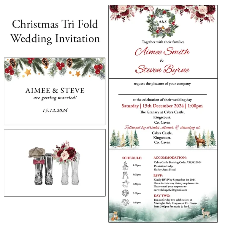 Winter Tri Fold Invitation