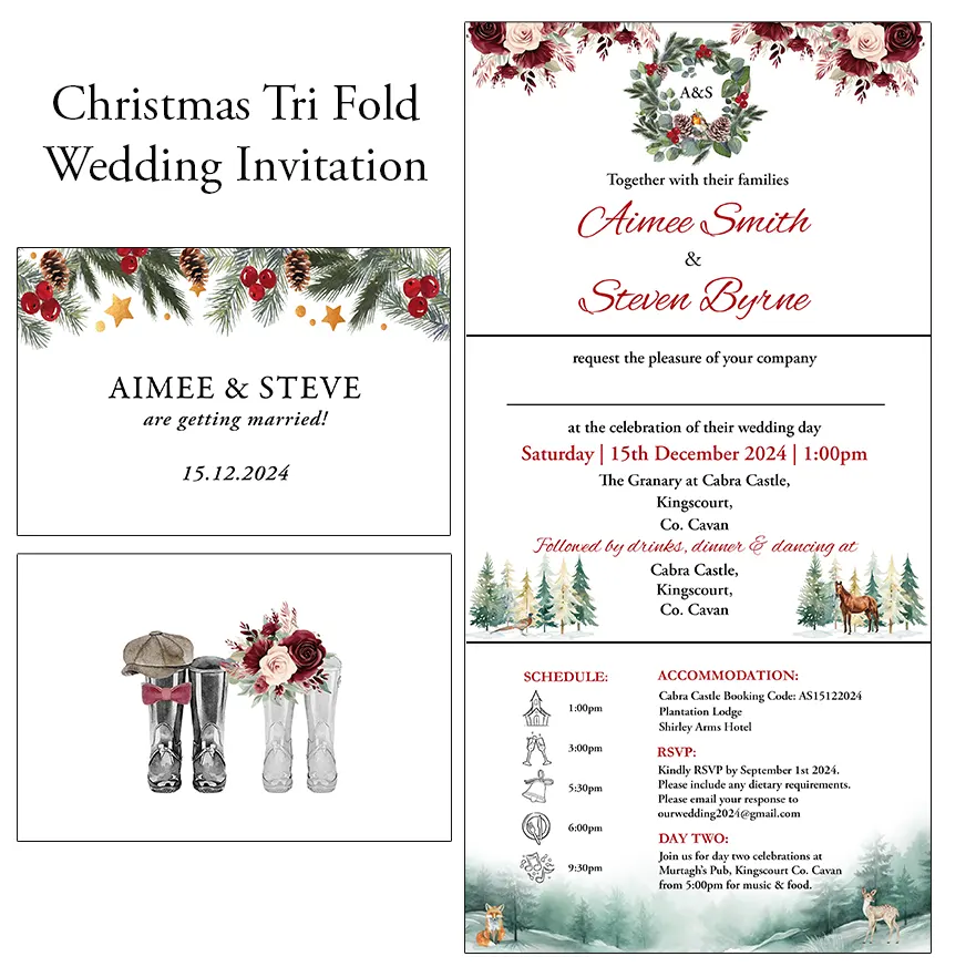 Winter Tri Fold Invitation