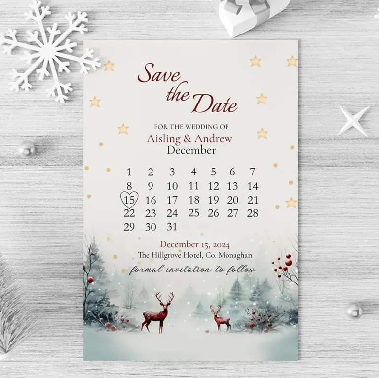 Save The Date Wedding Invitations calendar