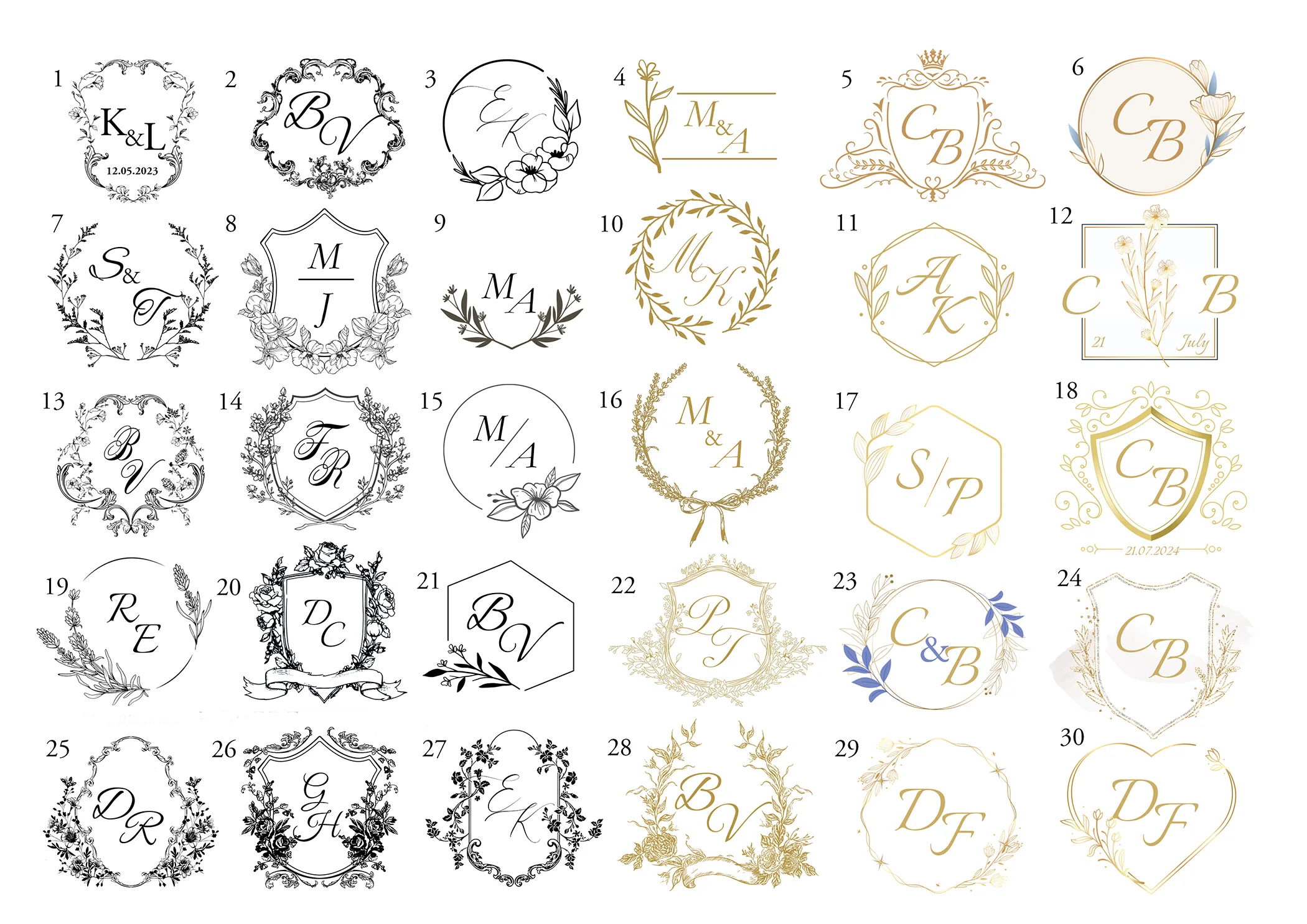 Wedding Crest Sheet