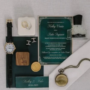 Dark Green Winter Invite