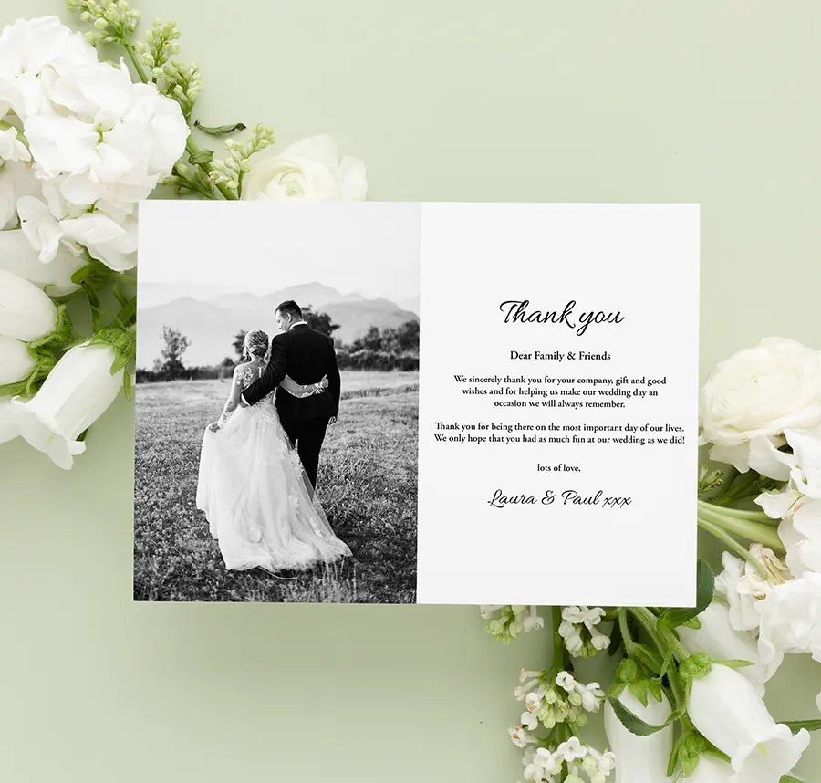 Personalised Wedding Thank You Cards