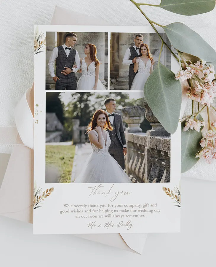 Personalised Wedding Thank You Cards photos