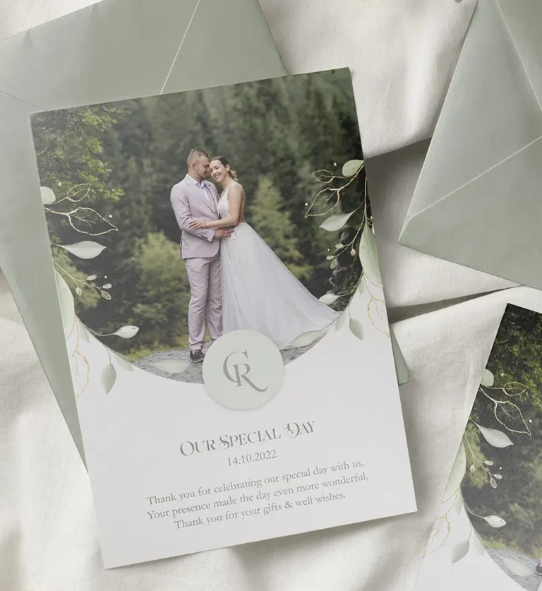 Personalised Wedding Thank You Cards