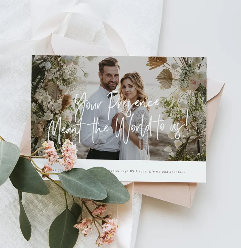 Personalised Wedding Thank You Cards