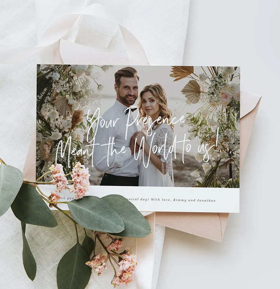 Personalised Wedding Thank You Cards