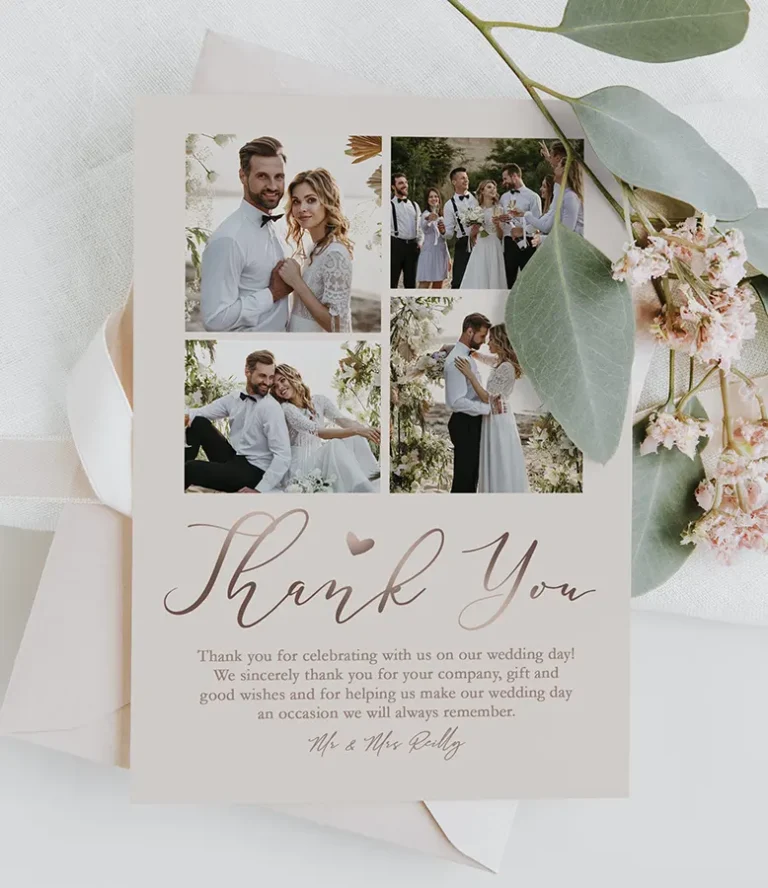 Personalised Wedding Thank You Cards